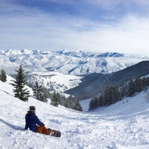 snowboarding in idaho