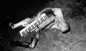 man with keyboard